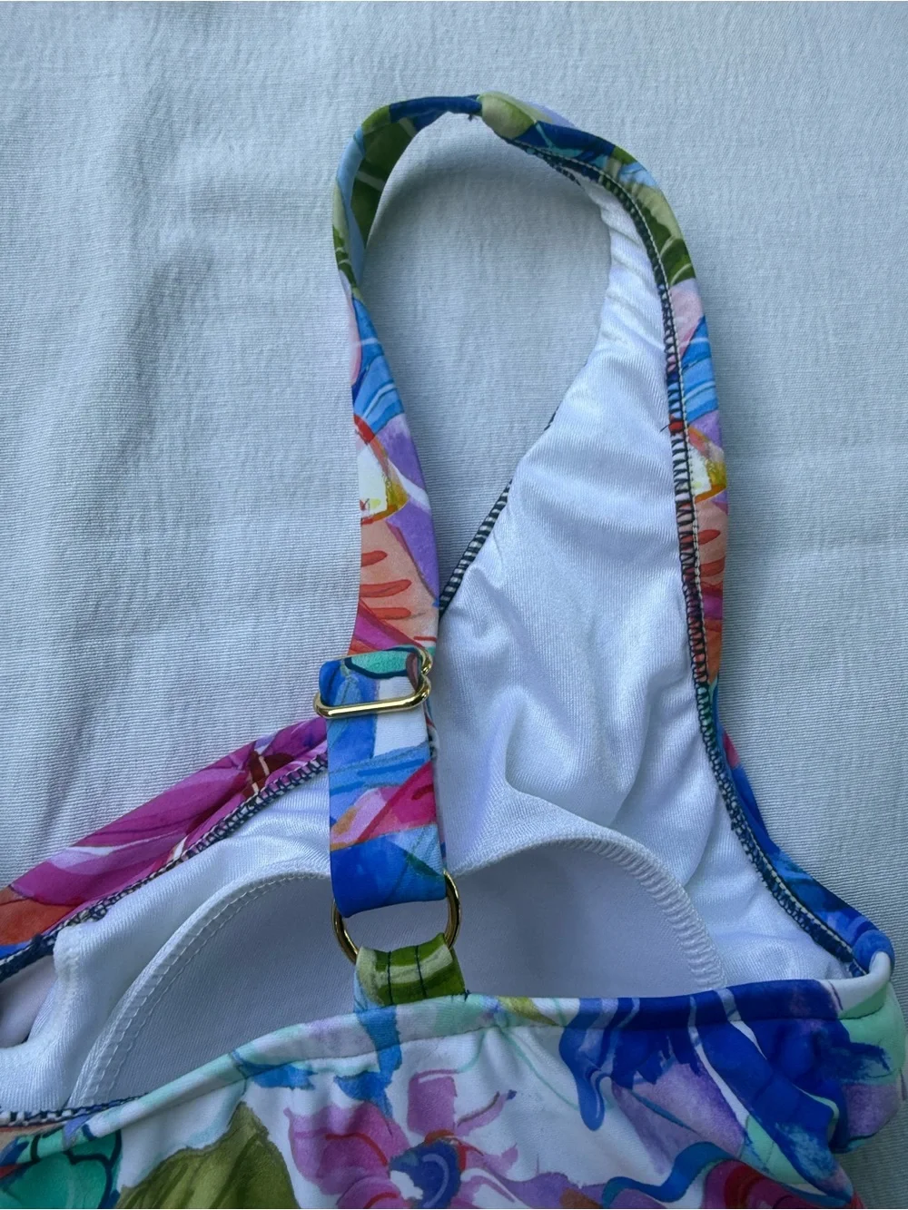 NEW Size 16W Maxine of Hollywood Floral side Ruching One-Piece Swimsuit